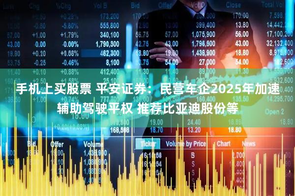手机上买股票 平安证券：民营车企2025年加速辅助驾驶平权 推荐比亚迪股份等